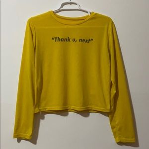 Thank u Next see-through yellow pull-up 💛 ✨